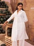 Heli Supima Cotton White Co-ord Set