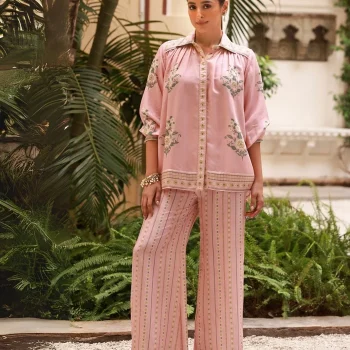 Svea Lawn Printed Pink Co-ord Set