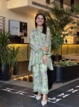 Chunari Lawn Printed Green Shirt Set