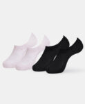 Compact Cotton Stretch No Show Socks with StayFresh Treatment - Lavender Fog Melange & Black